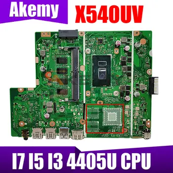 X540UA X540UV Sąsiuvinis Mainboard 8GB RAM I3 I5 I7 6-oji 7-oji 8-Gen 4405U CPU ASUS X540UBR X540UB X540U Nešiojamas Plokštė