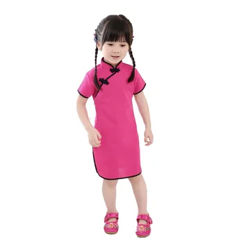 2020 m. Kinijos suknelė baby girl vasaros drabužių stilius infantis QIPAO cheongsam medvilnės Tradicinės suknelės