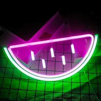 Wanxing Led Neon Požymiai Arbūzas Formos USB Jungiklis Su Akrilo Sienos Kabo Neon Naktį Šviesos Žibintus, Parduotuvė Šalies Kambario Dekoro