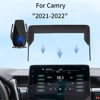 Automobilių Mobiliojo Telefono Mount Turėtojas Toyota Camry 2018-2022 Ekrano Navigacijos Skliaustuose Bazės Belaidžio Įkrovimo Stovo, Auto Priedai