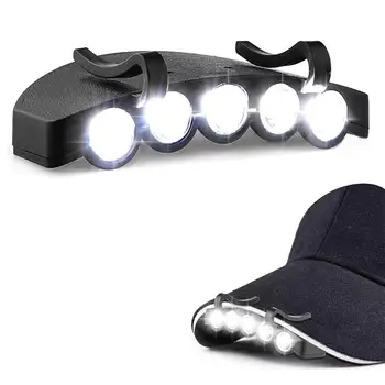 Hat Įrašą Šviesos 5 LED priekiniai Žibintai Bžūp Žibintai Įrašą Apie Skrybėlę Žibintų Naktį Žvejybos Šviesos Su Baterija, Žvejybos, Žygiai