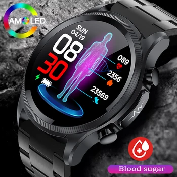 2023New EKG+PPG Smart Watch Vyrų Lazerio Gydymo Hipertenzija, Hiperglikemija Hiperlipidemija Širdies ritmo Sveiką Sporto Smartwatch