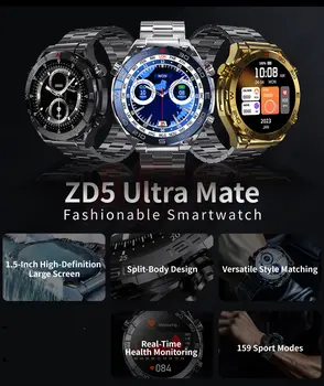 Originalus ZD5 Ultra Mate Smart Watch Vyrų NFC 