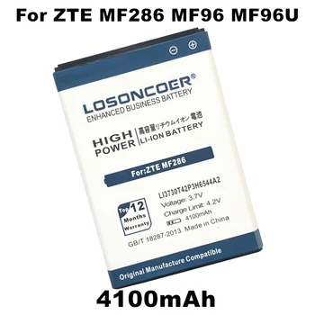 LOSONCOER 4100mAh Li3730T42P3h6544A2 Baterija ZTE MF286 MF96 MF96U Z289L 
