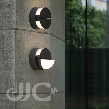 JJC LED Lauko Vandeniui Reguliuojamas Sienos Lempos Šiuolaikinės Veranda Išorinės Sienos Šviesos Sodo Lempos Villa Aliuminio Sienos Sconces