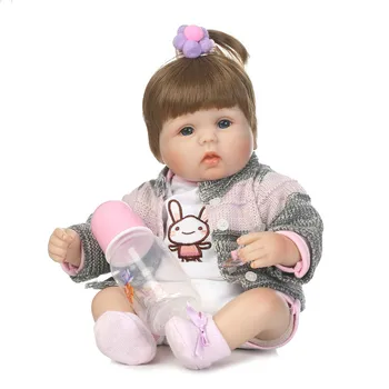 Atgimimo Kūdikių Žaislas, Lėlė Princesė Mergina Lėlės 40cm Minkšto Silikono Baby Girl Tikroviška Nekilnojamojo Gimimo Lėlės Bebe Nekilnojamojo Atgimimo Bonecas Dovana
