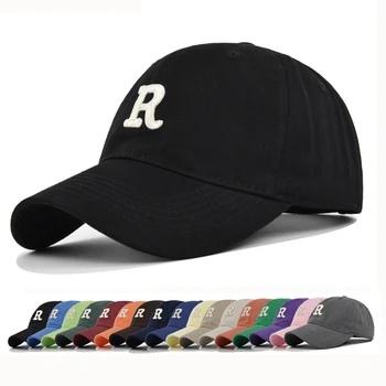 Beisbolo kepuraitę Plus-size Snapback Skrybėlę Didelis metrų bžūp R raidė Bžūp Europos dydžio Saulės, skrybėlę, Pavasarį, Rudenį beisbolo kepuraitę Sporto bžūp