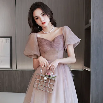 Moterų Violetinė Duobute Vakarinę Suknelę 2022 Pasakų Princesė Ilgai-Line Vakaro Suknelės Pokylių Suknelės