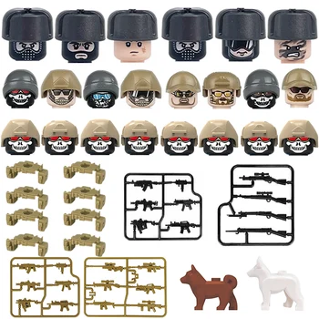 Karinės Duomenys Specialiųjų Pajėgų Blokai Armijos Kareivis Sniego Vaiduoklis Commando Ginklą, Diržą, Šalmą, Aksesuarų, Vaikų Žaislas