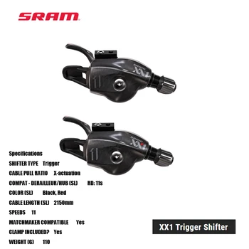 SRAM XX1 Sukelti Shifter NULIO NUOSTOLIŲ™ dalyvavimo sparčiausiai kintančių Multi-reguliuojamas sukelti shifter