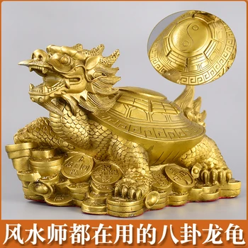 Didelis NAMŲ Įmonės PARDUOTUVĖ parduotuvėje Efektyvų Pinigų Skolinimosi klesti verslas Pasisekė ZHAO CAI dragon vėžlys FENG SHUI vario statula