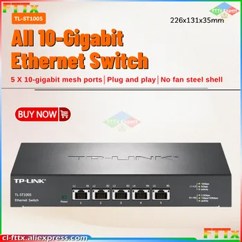 TP-LINK 10 Gigabit Ethernet switch 10gb Tinklo TL-ST1005 Lan Visus 5*10000mbp RJ45 ethernet conector TP-LINK 10 Gigabit Ethernet switch 10gb Tinklo TL-ST1005 Lan Visus 5*10000mbp RJ45 ethernet conector 0