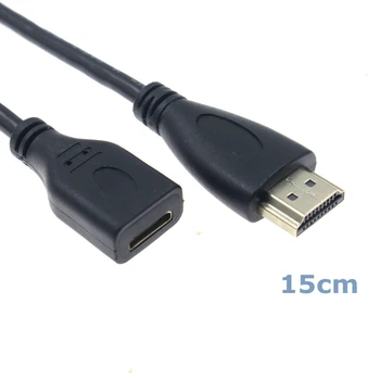 15cm HD 1080P, Mini HDMI-Suderinama Lizdą Moteris HDMI Suderinamus Vyrų Adapterio Kabelis Skaitmeninis Fotoaparatas ir Nešiojamas Projektorius