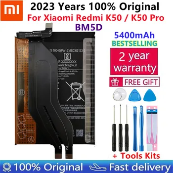 100% Originalus Nauji Aukštos Kokybės Xiao Mi 5500mAh BM5D Baterija Xiaomi Redmi K50 K50 Pro K50Pro Baterijų Bateria