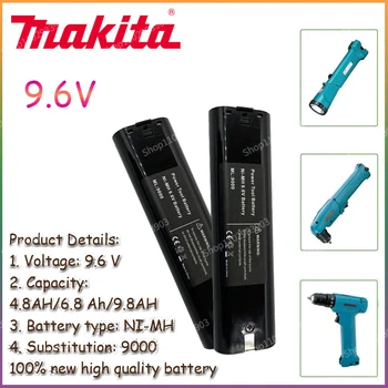 Makita 4.8 Ah/6.8 AH/9.8 AH 9.6 V Ni-MH Baterijos Pakeitimo 9000 9000 902 9033 6095D 6096D 6093D 6012HD DA391D 5090D 4390D 5090D