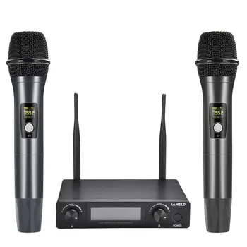 Bevielis Mikrofonas Metalo Dual Profesionalių UHF Belaidžiai Dinaminiai Mic Handheld Microphone Sistemos Namų Karaoke