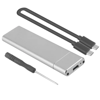 10vnt/lot M. 2 NGFF SATA SSD USB 3.1 Tipas-C Konverteris Adapteris HDD Talpyklos Atveju M2 Kietąjį Diską PC 2242/2262/2280 M. 2