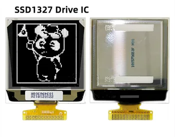 IPS 1.5 colių 25PIN HD SPI Balta/Geltona OLED Ekranas SSD1327 Ratai SSD 128*128 Parallel / IIC Inteface