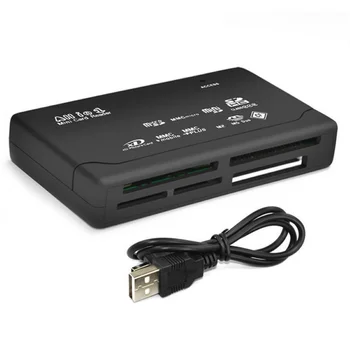 USB 2.0 SD Kortelių Skaitytuvas Adapteris Parama TF CF, SD, Mini SD, SDHC MMC