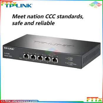 TP-LINK 10 Gigabit Ethernet switch 10gb Tinklo TL-ST1005 Lan Visus 5*10000mbp RJ45 ethernet conector TP-LINK 10 Gigabit Ethernet switch 10gb Tinklo TL-ST1005 Lan Visus 5*10000mbp RJ45 ethernet conector 1