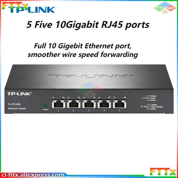 TP-LINK 10 Gigabit Ethernet switch 10gb Tinklo TL-ST1005 Lan Visus 5*10000mbp RJ45 ethernet conector TP-LINK 10 Gigabit Ethernet switch 10gb Tinklo TL-ST1005 Lan Visus 5*10000mbp RJ45 ethernet conector 2