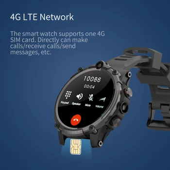 4G Grynasis Android 8.1 Smart Žiūrėti 4GB RAM 64GB ROM SIM Kortele, Wifi, GPS, 5MP Kamera, Fitneso 